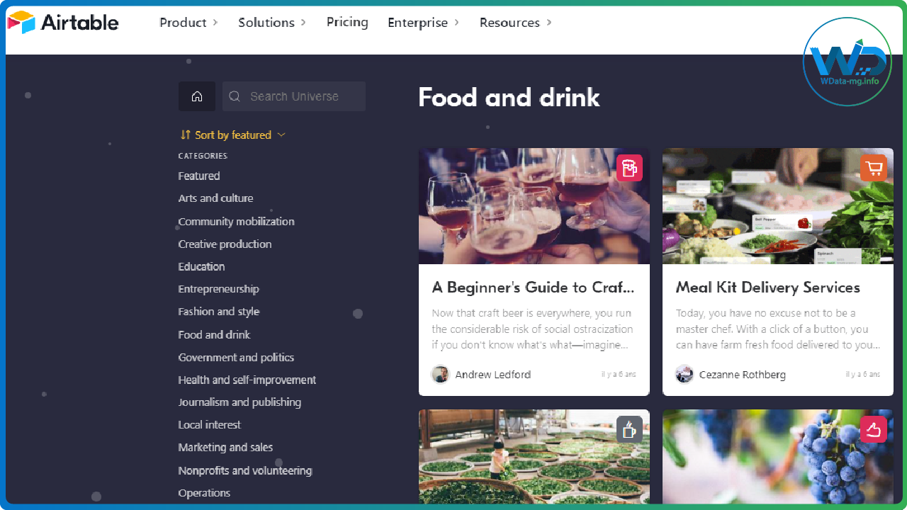 Airtable-base de donnée | wdata-mg.info